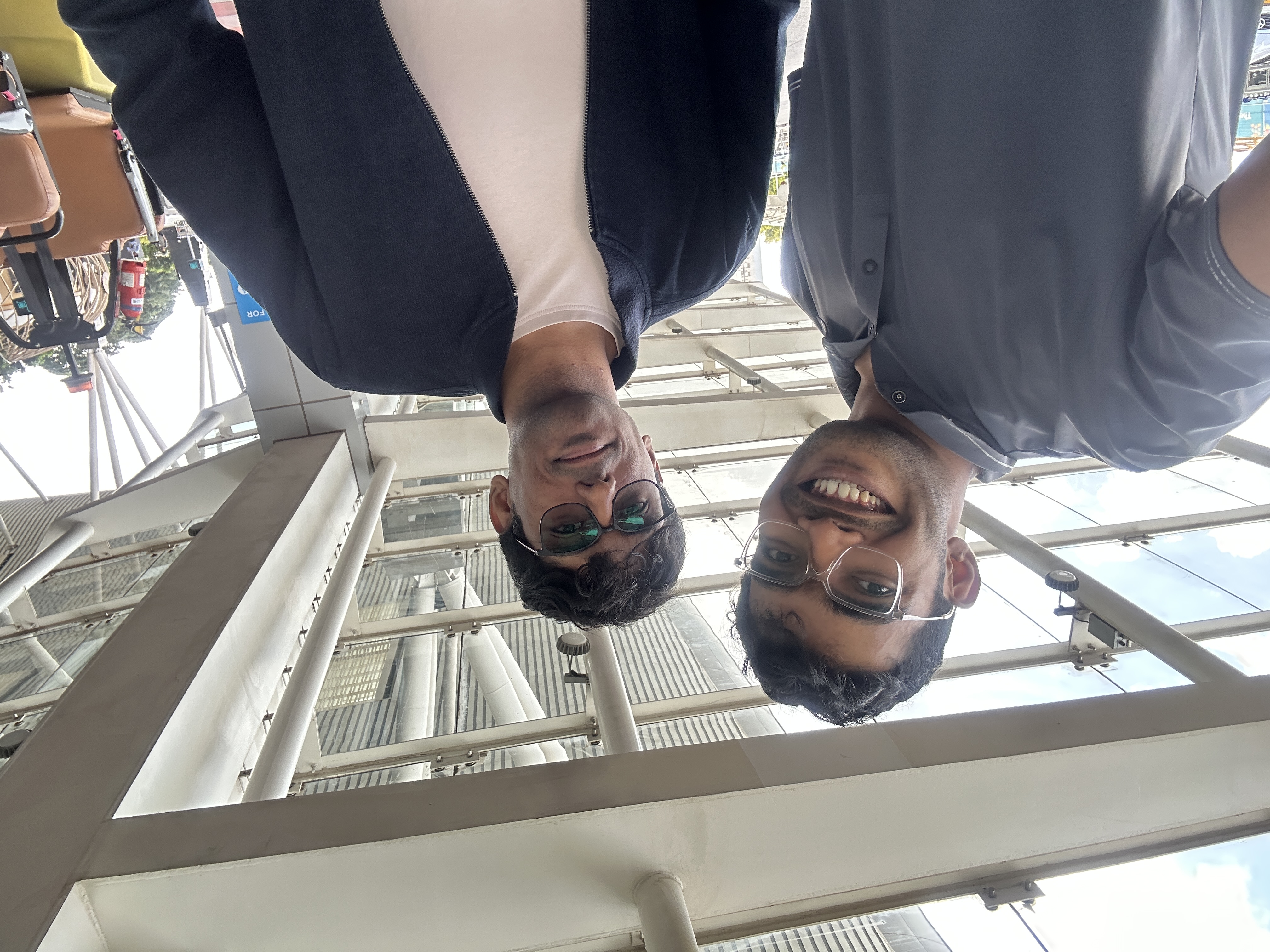 Moksh and Ishan Daga at Bengaluru airport